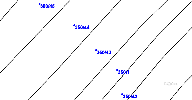 Parcela st. 350/43 v KÚ Rychtářov, Katastrální mapa