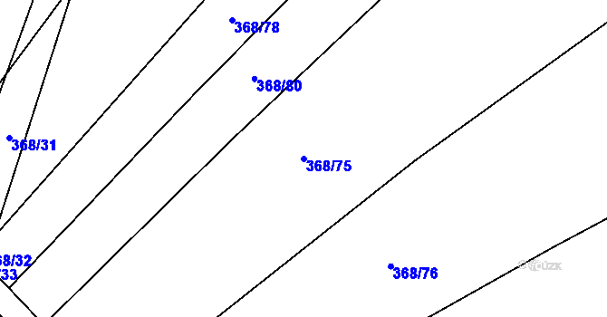 Parcela st. 368/75 v KÚ Rychtářov, Katastrální mapa
