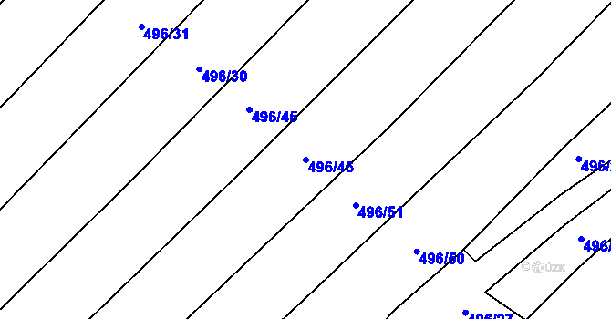 Parcela st. 496/46 v KÚ Rychtářov, Katastrální mapa