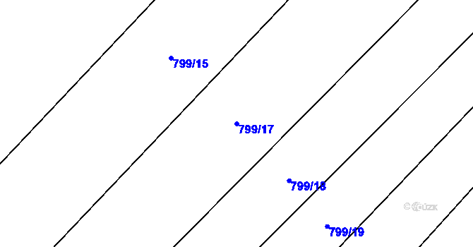 Parcela st. 799/17 v KÚ Rychtářov, Katastrální mapa