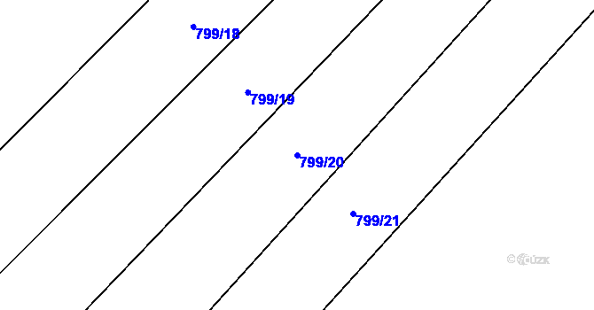 Parcela st. 799/20 v KÚ Rychtářov, Katastrální mapa