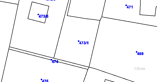 Parcela st. 473/1 v KÚ Rychvald, Katastrální mapa