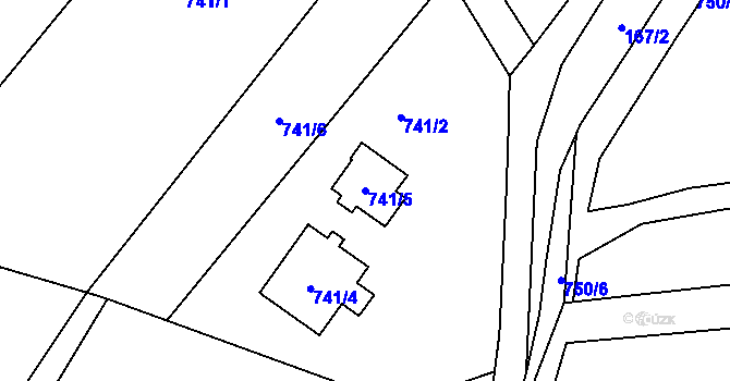 Parcela st. 741/5 v KÚ Rychvald, Katastrální mapa