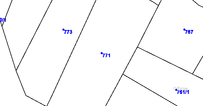 Parcela st. 771 v KÚ Rychvald, Katastrální mapa