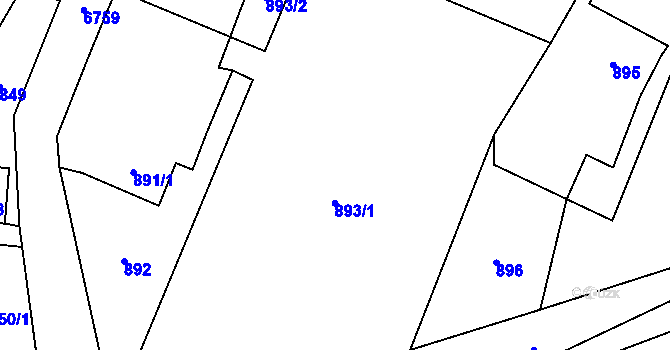 Parcela st. 893 v KÚ Rychvald, Katastrální mapa