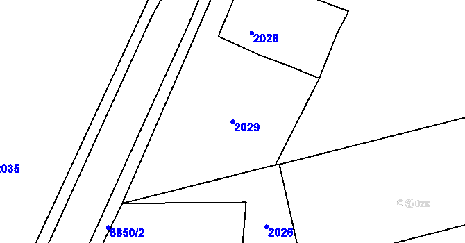Parcela st. 2029 v KÚ Rychvald, Katastrální mapa