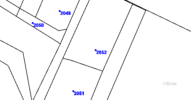 Parcela st. 2052 v KÚ Rychvald, Katastrální mapa