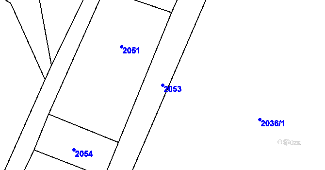 Parcela st. 2053 v KÚ Rychvald, Katastrální mapa
