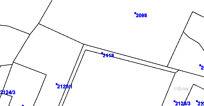 Parcela st. 2118 v KÚ Rychvald, Katastrální mapa