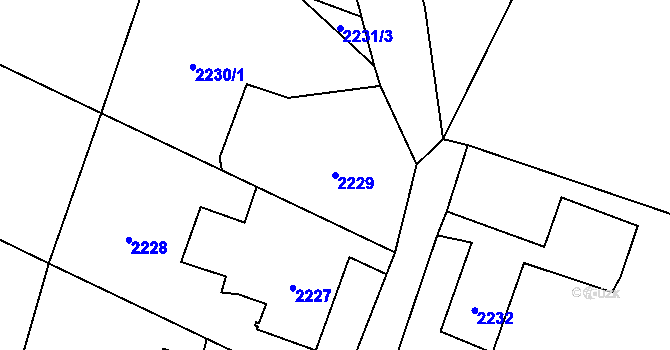 Parcela st. 2229 v KÚ Rychvald, Katastrální mapa