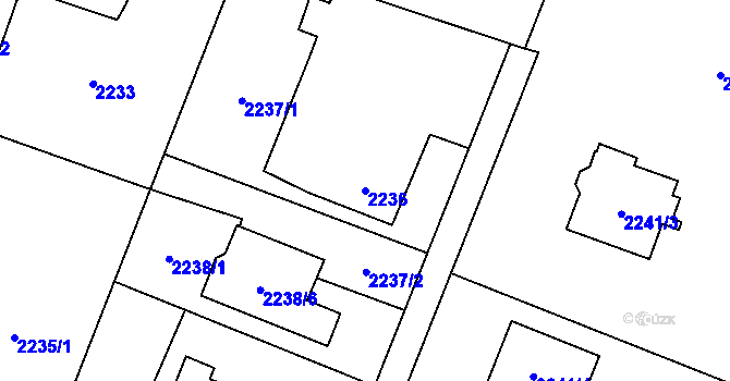 Parcela st. 2236 v KÚ Rychvald, Katastrální mapa