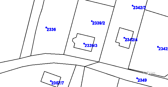 Parcela st. 2339/3 v KÚ Rychvald, Katastrální mapa