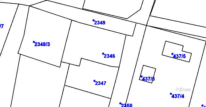 Parcela st. 2346 v KÚ Rychvald, Katastrální mapa