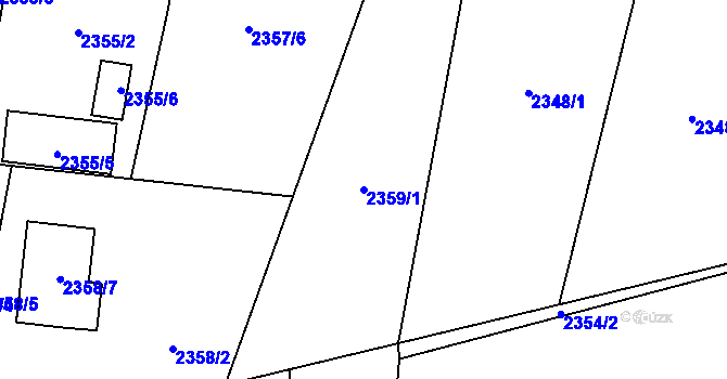 Parcela st. 2359/1 v KÚ Rychvald, Katastrální mapa