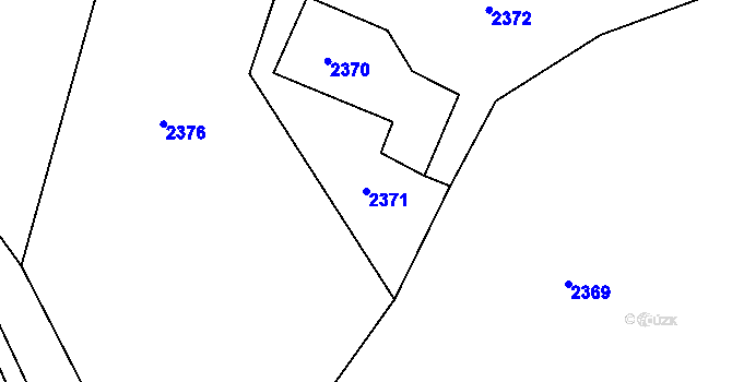 Parcela st. 2371 v KÚ Rychvald, Katastrální mapa