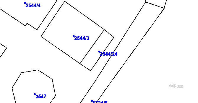 Parcela st. 2544/24 v KÚ Rychvald, Katastrální mapa