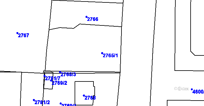 Parcela st. 2765/1 v KÚ Rychvald, Katastrální mapa