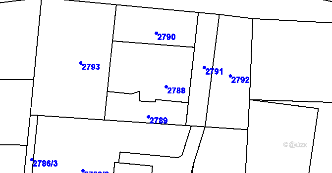 Parcela st. 2788 v KÚ Rychvald, Katastrální mapa