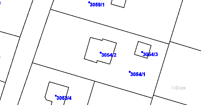 Parcela st. 3054/2 v KÚ Rychvald, Katastrální mapa