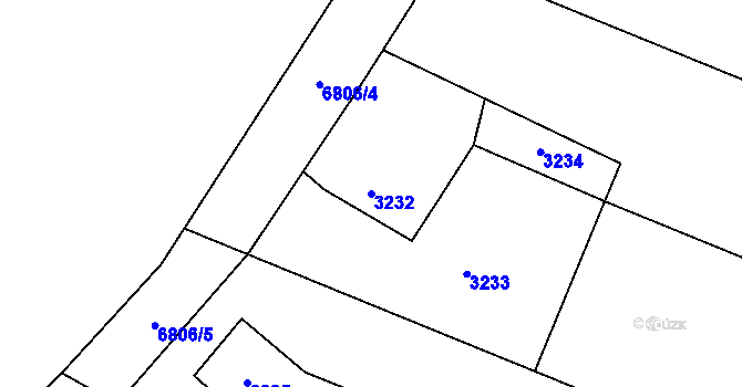 Parcela st. 3232 v KÚ Rychvald, Katastrální mapa