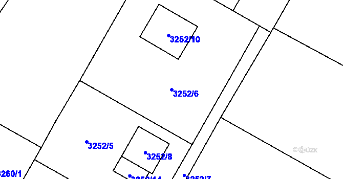 Parcela st. 3252/6 v KÚ Rychvald, Katastrální mapa