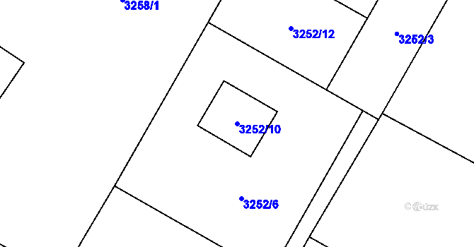 Parcela st. 3252/10 v KÚ Rychvald, Katastrální mapa