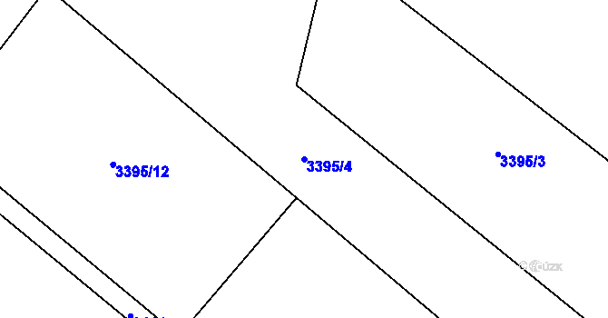Parcela st. 3395/4 v KÚ Rychvald, Katastrální mapa