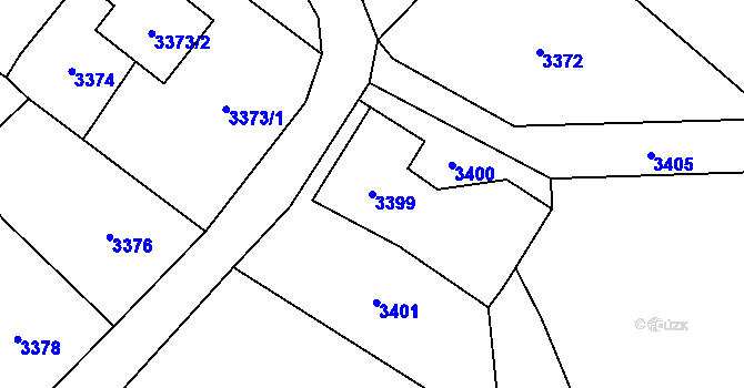 Parcela st. 3399 v KÚ Rychvald, Katastrální mapa