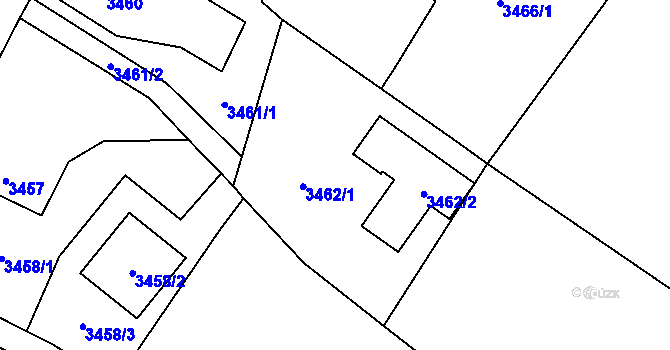 Parcela st. 3462 v KÚ Rychvald, Katastrální mapa