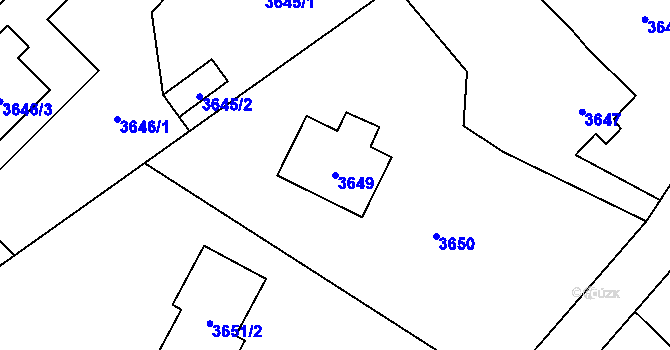 Parcela st. 3649 v KÚ Rychvald, Katastrální mapa