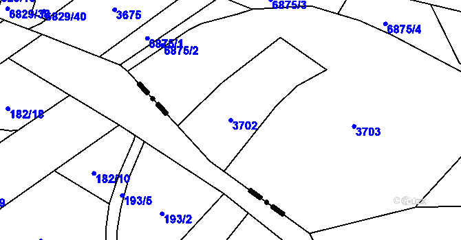 Parcela st. 3702 v KÚ Rychvald, Katastrální mapa