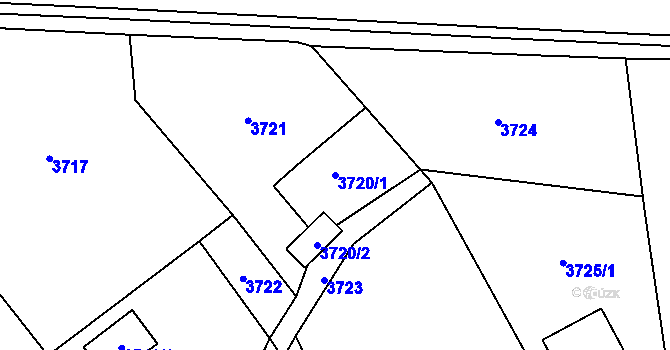 Parcela st. 3720/1 v KÚ Rychvald, Katastrální mapa