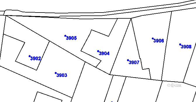 Parcela st. 3904 v KÚ Rychvald, Katastrální mapa