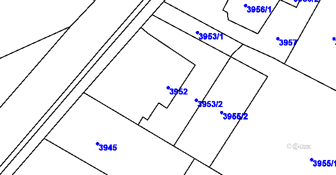 Parcela st. 3952 v KÚ Rychvald, Katastrální mapa