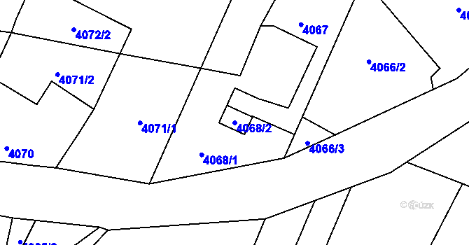 Parcela st. 4068/2 v KÚ Rychvald, Katastrální mapa