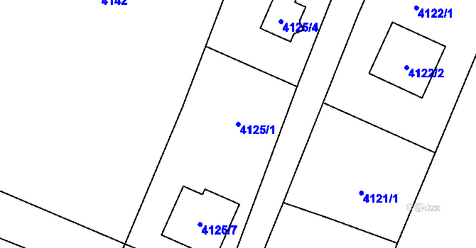 Parcela st. 4125/1 v KÚ Rychvald, Katastrální mapa