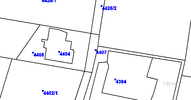 Parcela st. 4407 v KÚ Rychvald, Katastrální mapa