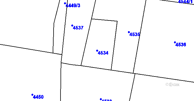 Parcela st. 4534 v KÚ Rychvald, Katastrální mapa