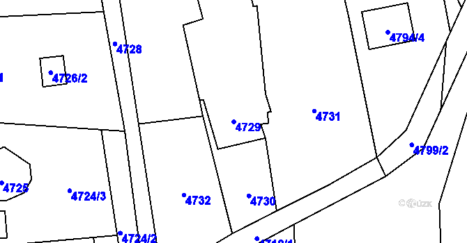 Parcela st. 4729 v KÚ Rychvald, Katastrální mapa