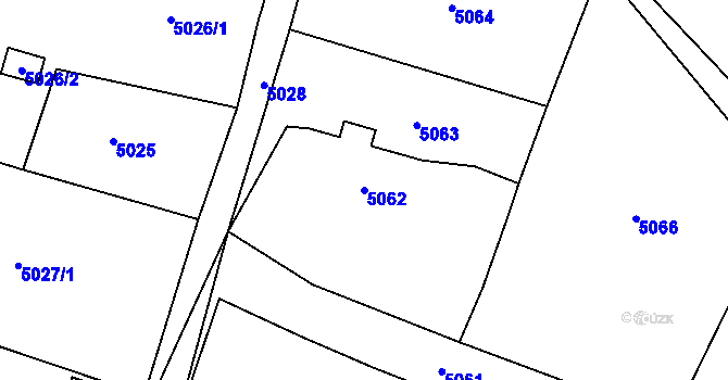 Parcela st. 5062 v KÚ Rychvald, Katastrální mapa