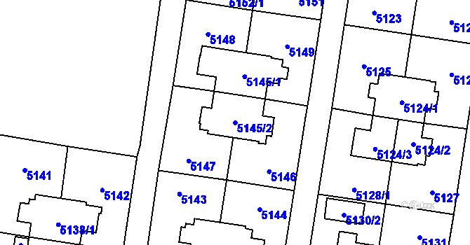 Parcela st. 5145/2 v KÚ Rychvald, Katastrální mapa