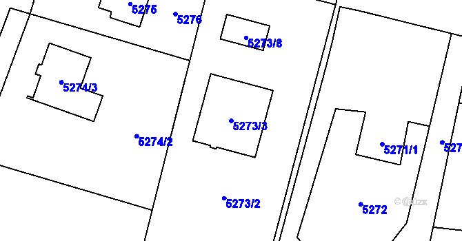 Parcela st. 5273/3 v KÚ Rychvald, Katastrální mapa