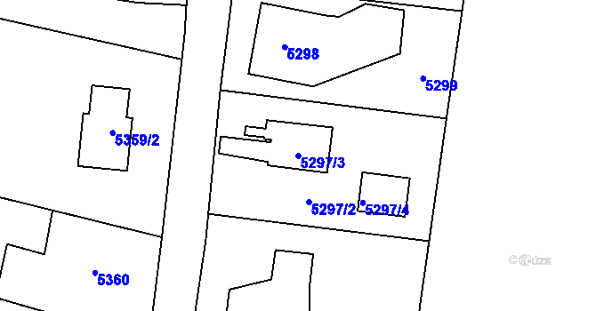 Parcela st. 5297/3 v KÚ Rychvald, Katastrální mapa