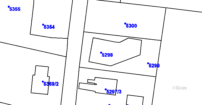 Parcela st. 5298 v KÚ Rychvald, Katastrální mapa