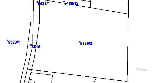 Parcela st. 5489/2 v KÚ Rychvald, Katastrální mapa