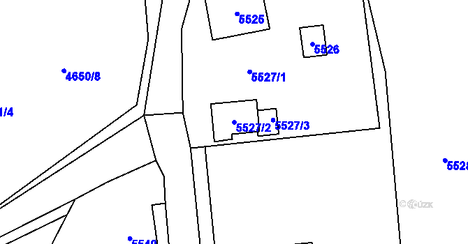 Parcela st. 5527/2 v KÚ Rychvald, Katastrální mapa