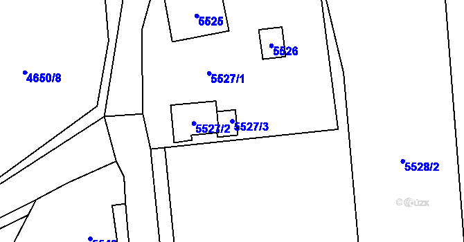 Parcela st. 5527/3 v KÚ Rychvald, Katastrální mapa