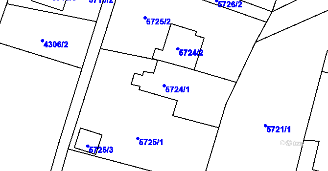 Parcela st. 5724/1 v KÚ Rychvald, Katastrální mapa