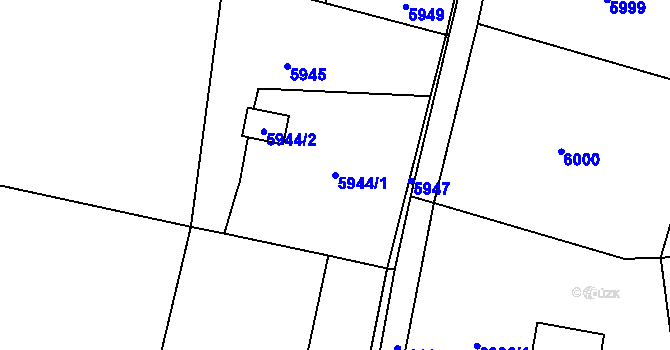 Parcela st. 5944/1 v KÚ Rychvald, Katastrální mapa