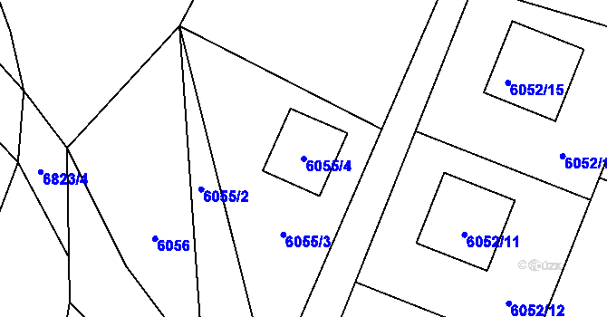 Parcela st. 6055/4 v KÚ Rychvald, Katastrální mapa